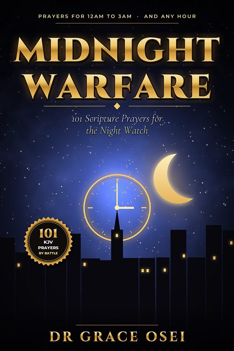 Midnight Warfare by Dr Grace Osei, Christian deliverance ebook cover