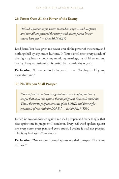 Sample prayer page