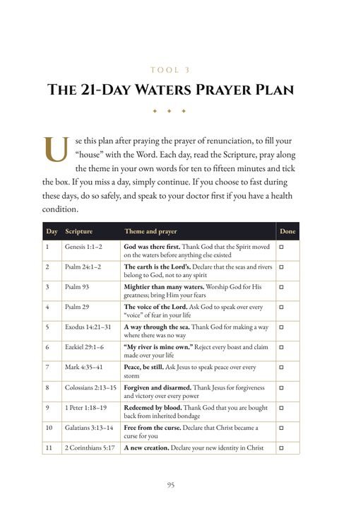 The 21-Day Waters Prayer Plan