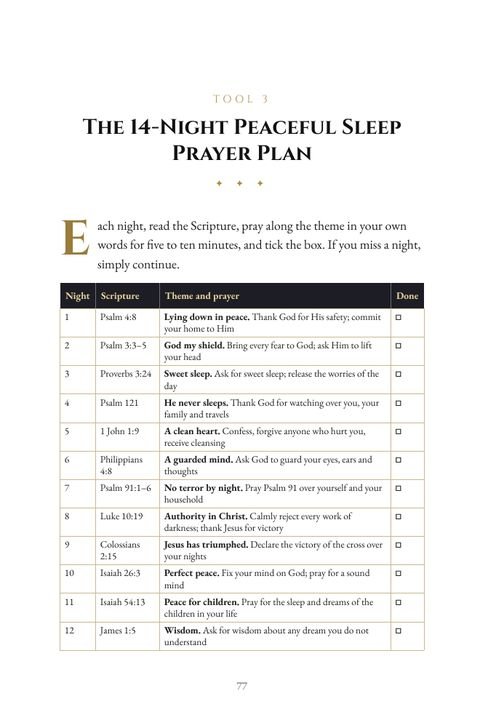 The 14-Night Peaceful Sleep Prayer Plan